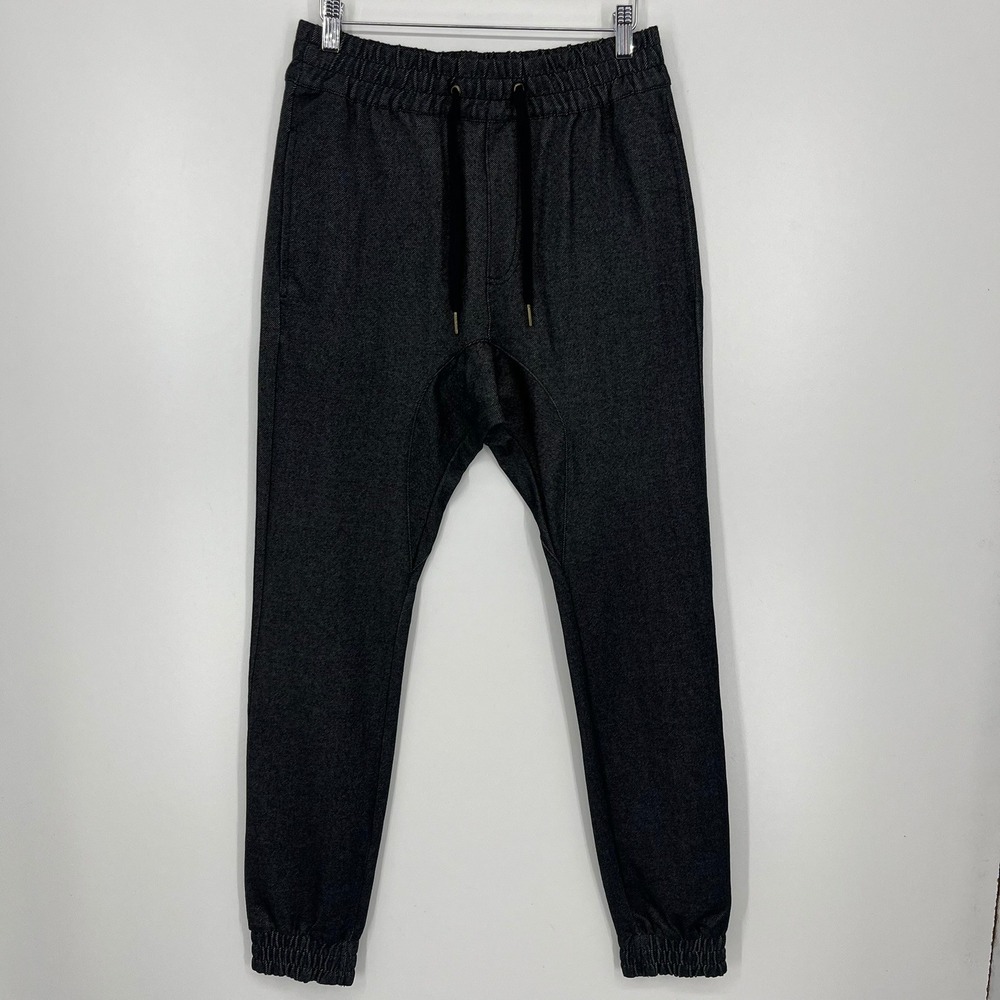 Zanerobe Sureshot Joggers Mens 32 Charcoal Grey Drop Crotch Tapered Pants